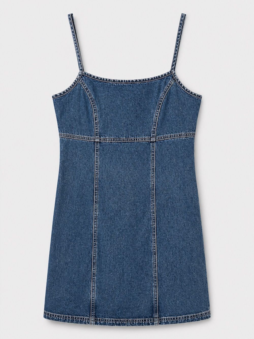 Old Navy Dark Blue Denim Slip Dress with Thin Straps. Size 4 - Picture 2 of 4